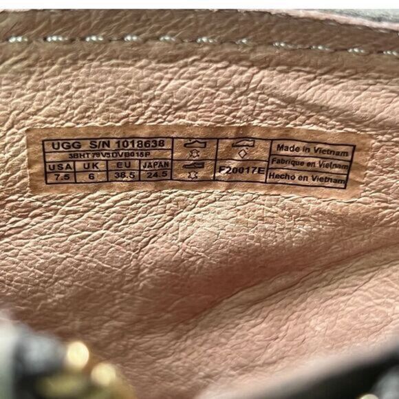 UGG Ariane Fringe Sahara Ankle Leather Boots Size 7.5 - Picture 9 of 11